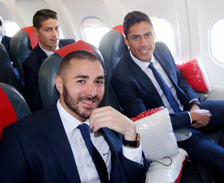 Karim Benzema (28 anni), Raphal Varane (22) e James Rodriguez (24)